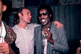 Phil Collins and Buddy Guy at the Limelight in Chicago, 1987