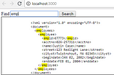 Display XML data on HTML page and highlight the search text