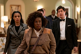 Uzo Aduba, Susan Kelechi Watson, and Ken Marino in The Residence | Credit: Netflix
