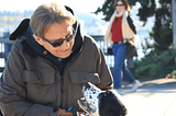 Photo of the author and his English Springer Spaniel, Harley