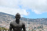 Ronaldo’s statue.