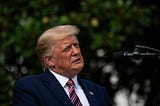 President Donald Trump speaks during an event about regulatory reform on the South Lawn of the White House on July 16, 2020