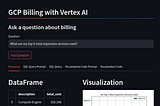 Vertex AI and BigQuery for Natural Language Exploration of GCP Billing Data
