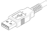 A sketch of a USB Type-A plug