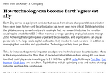 How technology can become Earth’s greatest ally