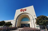 Photo of a Fry’s Electronics store entrance from outside.