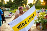 Plus size woman at a pool party