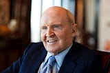 Jack Welch, former Chairman and CEO of General Electric, in his New York City apartment.