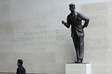 George Orwell statue in London, UK