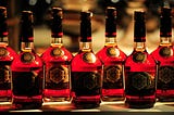 Special limited edition bottles of Hennessy cognac bottles.