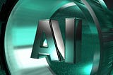 A metallic 3D rendering of the letters ‘AI’ displayed prominently in the center, surrounded by a futuristic circular design with shades of teal and silver. The image suggests modern, cutting-edge technology related to artificial intelligence. (This description was AI-generated.)