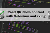 Read QR Code content with Selenium and zxing