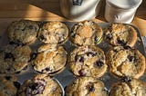 Fresh baked blueberry muffins