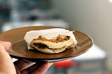 A photo of an arepa.