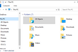 Go away, 3D Objects folder