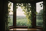 Vine-covered window