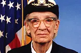 Headshot of Grace Hopper in her military uniform