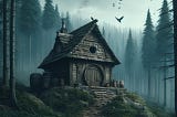 Old cabin in the woods