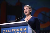 U.S. Congresswoman Katie Hill speaking at the 2019 California Democratic Party State Convention in San Francisco, California.