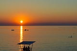 summer sunset on the beach, lake | © pockett dessert, summer sunset