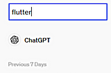 Screenshot of chatGPT sidebar with search bar