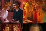 Four digital paintings that served as covers for four chapters (5–8) of the novel Secrets of the Velvet Trap, including Eddie, Eleanor, Violet, and Victor
