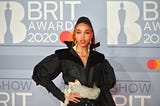 FKA Twigs at the BRIT Awards 2020 red carpet.