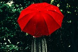A red umbrella