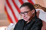 Supreme Court Justice Ruth Bader Ginsburg as she presents the Justice Ruth Bader Ginsburg Inaugural Woman of Leadership Award