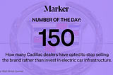 150 — How many Cadillac dealers have opted to stop selling the brand rather than invest in electric car infrastructure.