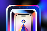 Creative illustration of a smartphone with a keyframe icon at its core. Abstract and colorful ripples emanate from the phone.