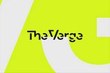 The Verge logo on a color background