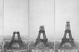 Construction of the Eiffel Tower.