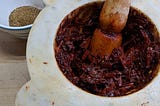 Harissa in a Mortar and Pestle