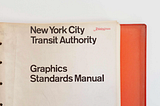 The NYCTA Graphics Standards Manual contains scans of Massimo Vignelli and Bob Noorda’s (Unimark) modernist masterpiece.