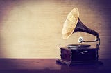 Vintage style shot of a gramophone.
