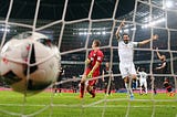 Claudio Pizarro of Bremen celebrates his team’s first goal during a soccer match in Leverkusen, Germany.