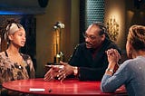 Snoop Dogg, Jada Pinkett Smith, Willow Smith, and Gammy in conversation during an episode of Red Table Talk.