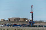 A Patterson-UTI drilling rig operating for Ultra Petroleum Resources in the Pinedale Anticline natural gas field, in Sublette County, near Pinedale, Wy. The PInedale Anticline is one of the highest producing gas fields in the United States. Hydraulic fracturing and horizontal drilling at depths of 5,000 to 20,000 feet releases the gas.