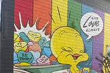 Tweety bird mural, Ontario College of Art & Design University, Toronto Canada.