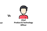 A line drawing with a Chief Product Officer and Chief Technology officer on one side and a Chief Product & Technology Officer on the other.