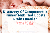 Discovery of Component in Human Milk That Boosts Brain Function. Want to learn more? Watch 28 world-class speakers at the 3 day virtual Summit 28–31 August 2023. >>> https://bit.ly/MicrobirthSummit