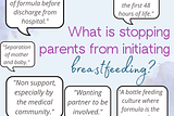 What is stopping parents from initiating breastfeeding?