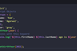 JavaScript object Exemple -1