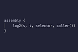 solidity yul assembly event