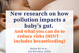 New research on how pollution impacts a baby’s gut.