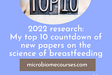 My top 10 countdown of 2022 papers on the science of breastfeeding — all make me go “wow!”