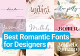 Top 7 Romantic Fonts for Designers