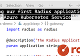 Building your first Radius application on Azure Kubernetes Service