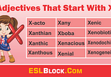 Adjectives That Start With X